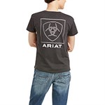 Ariat Kids Charcoal Logo Short Sleeve Tee - XS