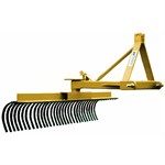 King Kutter 5-ft Square Tube XB Yard Rake - Yellow