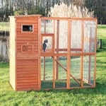 Trixie Pet Natura Wooden Fully Covered Cattery Cat Run Retreat