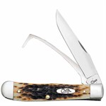 Case Amber Bone Peach Seed Jig Equestrian's Knife