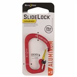 Nite Ize Slidelock Aluminum Carabiner #3, Red