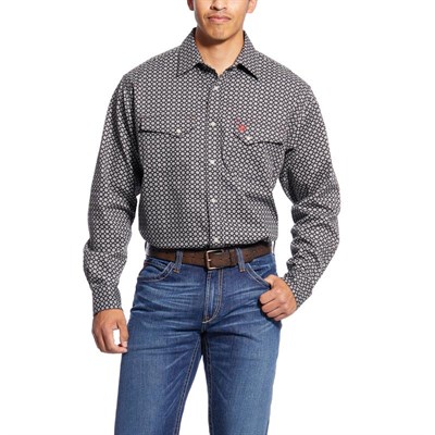 Ariat Men's FR Fulmar Snap Long Sleeve Work Shirt-M, Regular