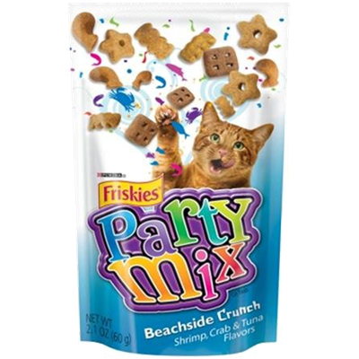 Purina Friskies Party Mix Crunch Beachside Cat Treats, 2.1 OZ