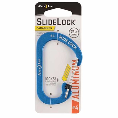 Nite Ize Slidelock Aluminum Carabiner #4, Blue