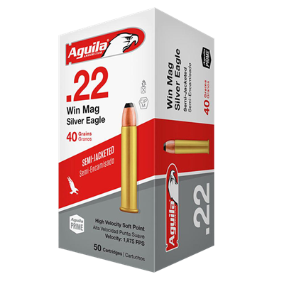 Aguila .22 Win Mag 40 Grain SJSP Rimfire Ammunition, 50 rounds