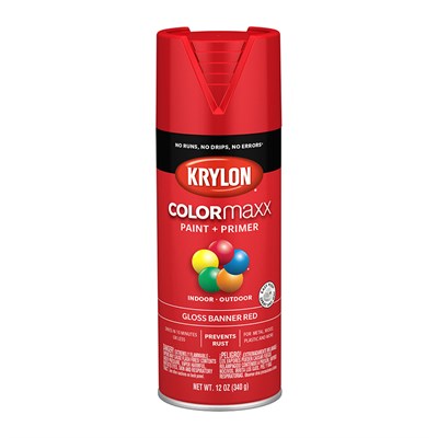 Krylon COLORmaxx Spray Paint Gloss Banner Red 12oz