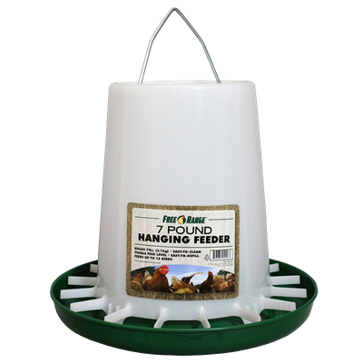 Harris Farms Plastic Hanging Poultry Feeder, 7 lbs