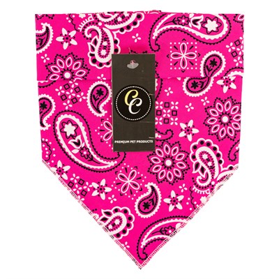 Crazy Cowboy Dog Bandana, Pink Paisley