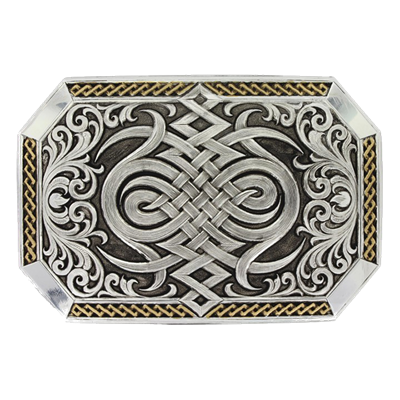 Montana Silversmiths Antiqued Two Tone Western Celtic Knot Buckle