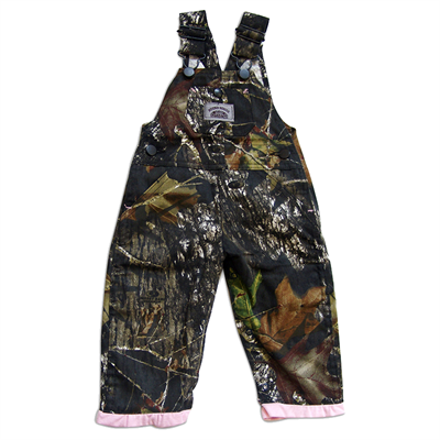 Round House Children's Pink Camo Overalls - 18 month