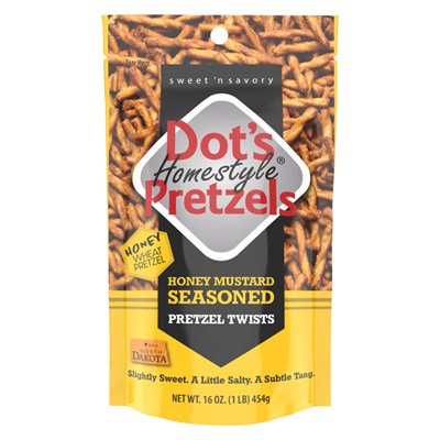 Dot's Homestyle Pretzels Honey Mustard Seasoned, 16 oz Bag