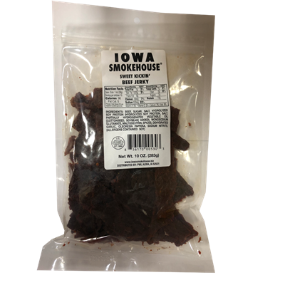 Iowa Smokehouse Sweet Kickin' Beef Jerky, 10 oz