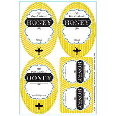 Miller Little Giant Manufacturing Labels for Honey Jars