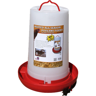 Farm Innovators Heated Poultry Waterer, 3 gallon