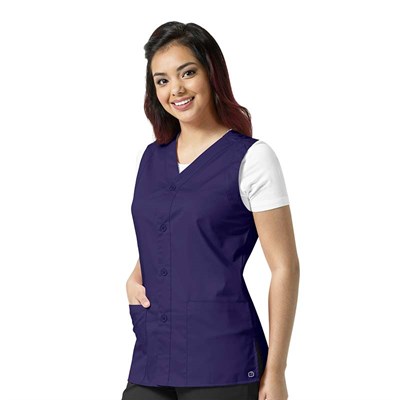 Wonderwink Unisex Scrub Vest - 2XL,Grape