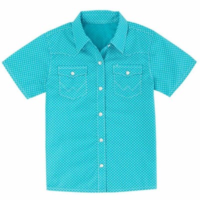 Wrangler Infant Teal Western Shirt - 18mo,