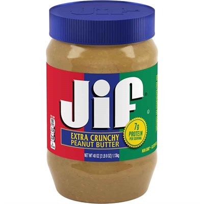 Jif Extra Crunchy Peanut Butter, 40 oz