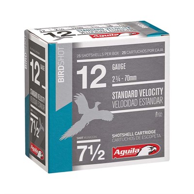 Aguila 12 Gauge Standard Velocity Shotgun Ammunition, 25 rounds