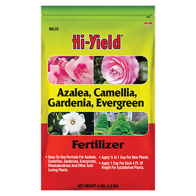 Hi-Yield Azalea, Camellia, Gardenia, Evergreen Fertilizer 4-8-8, 4 lbs.