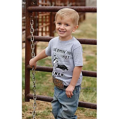 Cinch Toddler Grey Comin In Hot Tee - 3T