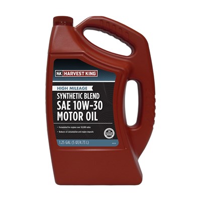 Harvest King High Mileage Synthetic Blend 10W30 Motor Oil, 5 Quart