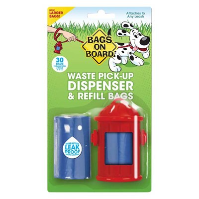 Bags on Board Fire Hydrant Waste Pick-Up Dispenser