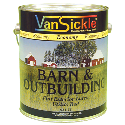 Van Sickle Paint Flat Red Barn and Outbuilding Latex Paint, 1 gallon