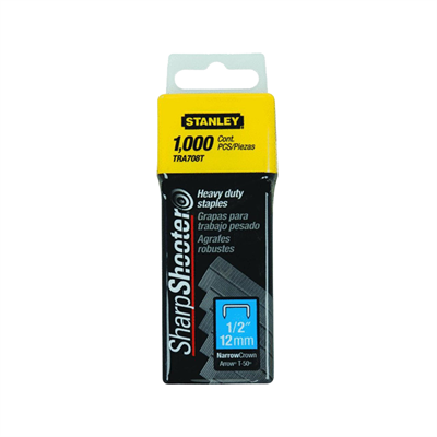 Stanley Heavy Duty Staples, 1/2 in, 1000 count