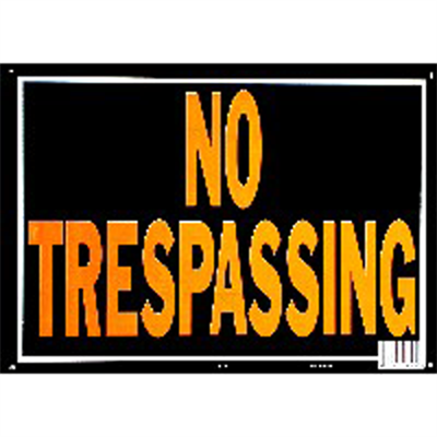 Midwest Fastener No Trespassing Sign, 10 x 14