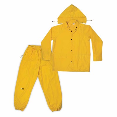 CLC 3-Piece 3865weight Yellow Polyester Rain Suit, XL