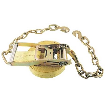 Erickson 2-in x 30-ft Ratchet Strap with Chain Leads