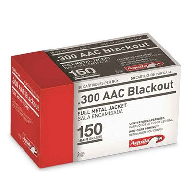 Aguila .300 AAC Blackout 150 Grain FMJ Rifle Ammunition, 50 rounds