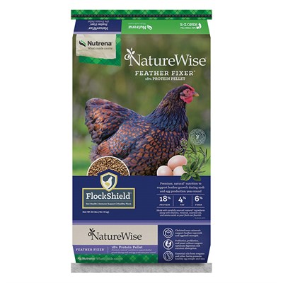 Nutrena NatureWise Feather Fixer 18% Protein Pellets, 40 lbs.