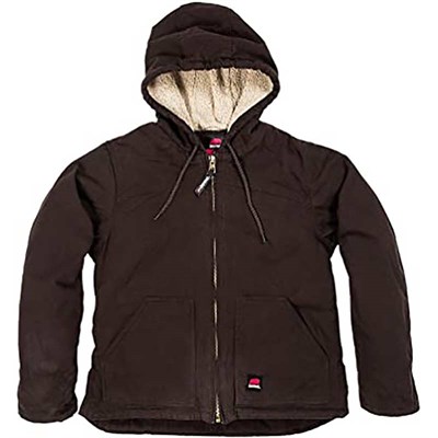 Berne Kids Softstone Hooded Coat - S, Bark