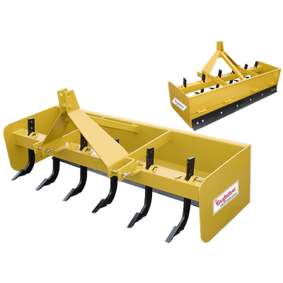 King Kutter 6-ft Hinged Back Box Blade - Yellow