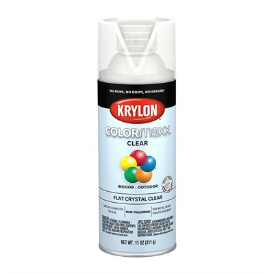 Krylon COLORmaxx Spray Paint Flat Crystal Clear 12oz