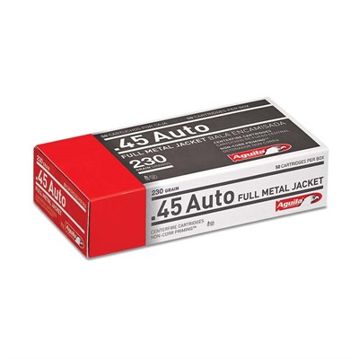 Aguila .45 Auto 230 Grain FMJ Handgun Ammunition, 50 rounds