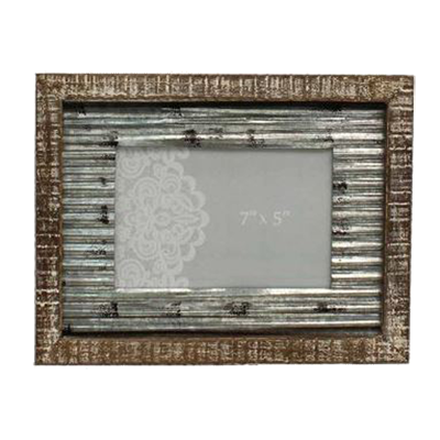 M&F Western 7x5 Barnwood and Metal Photo Frame