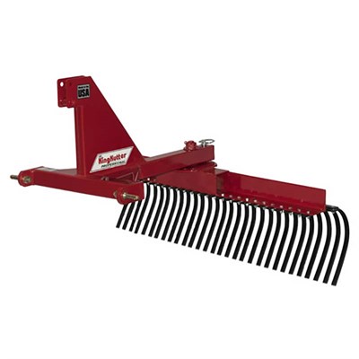 King Kutter 5-ft 30-Tine Professional Landscape Rake - Red