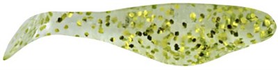 Apex Tackle Clear/Gold Flake 3-in Crankbait Curly Tail Fishing Lure