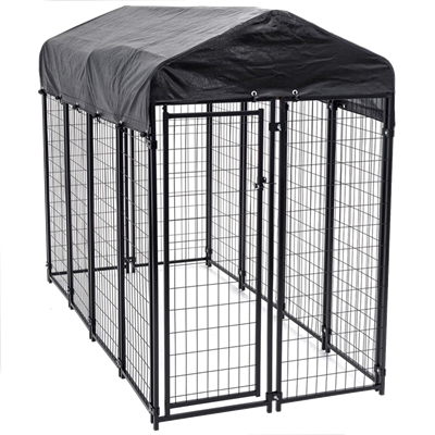 Lucky Dog Black Uptown Welded Wire Dog Kennel