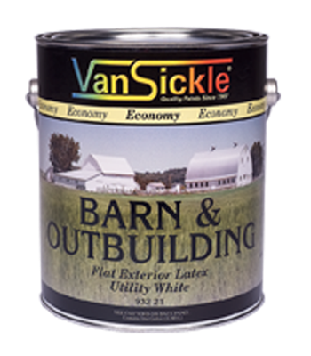 Van Sickle Paint Flat White Barn and Outbuilding Latex Paint, 1 gallon