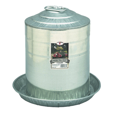 Miller Little Giant Manufacturing Galvanized Poultry Waterer, 5 gallon