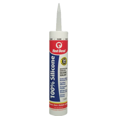 Red Devil Silicone Caulk, Clear, 10.1 oz