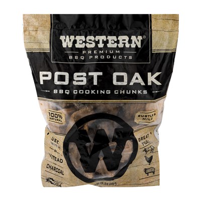 Western Premium BBQ Product Post Oak BBQ Cooking Chunks, 570 cu in