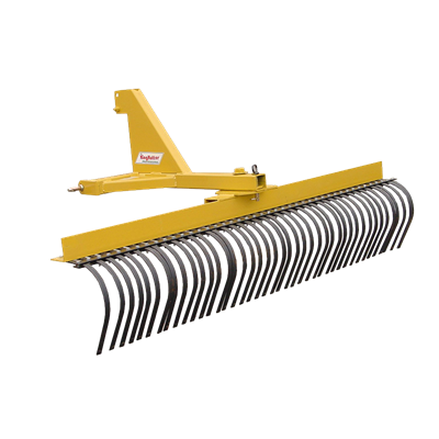 King Kutter 5-ft 30-Tine Professional Landscape Rake - Yellow