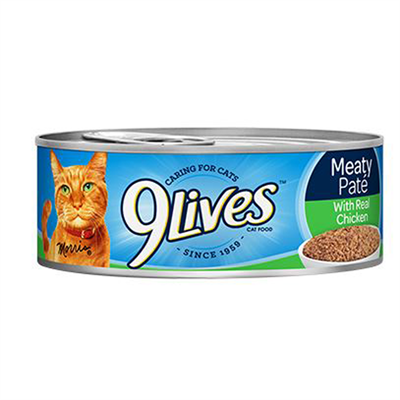 9 Lives Meaty Pate with Real Chicken, 5.5 oz