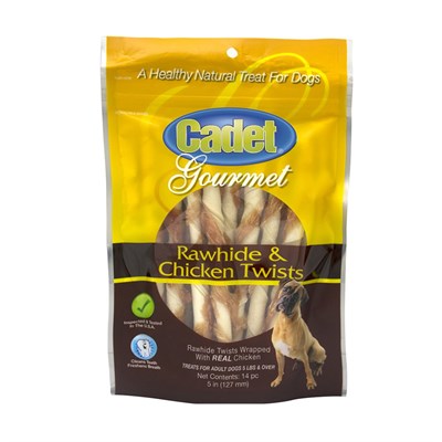 Cadet Rawhide & Chicken Twists, 14 pieces