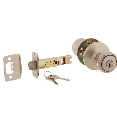 KWIKSET Tylo Entry Lockset, Satin Nickel