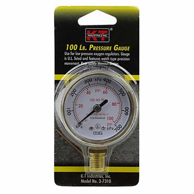 K-T Industries 100-lb Oxygen Pressure Gauge